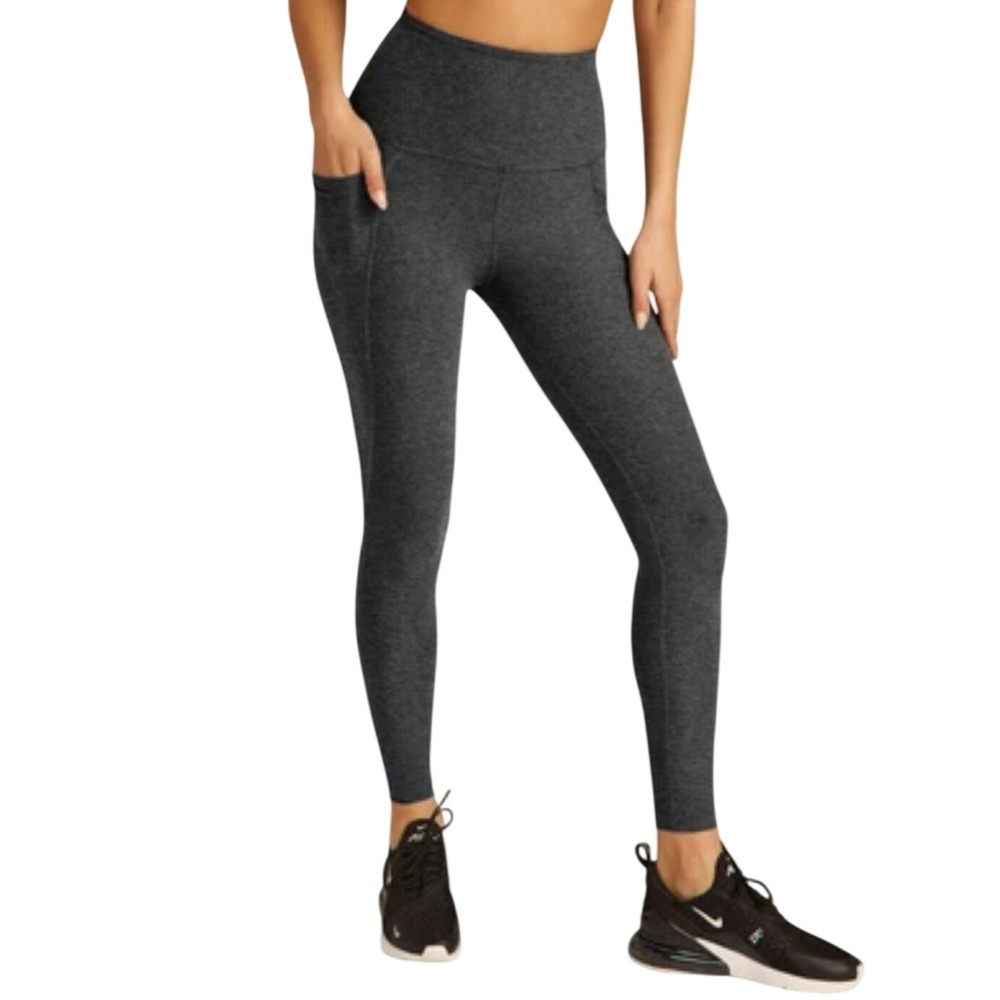 Beyond Yoga High Waisted Spacedye Out Of Pocket Leggings Charcoal Gray XS